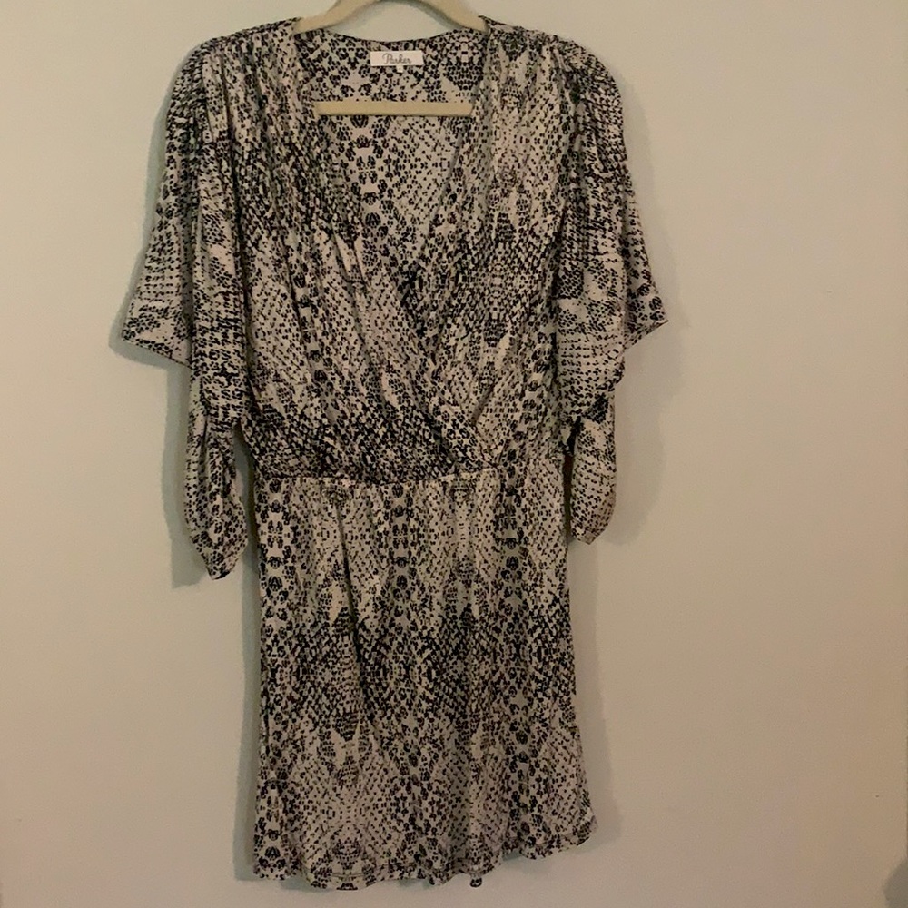 Parker Snakeskin Print Dress.